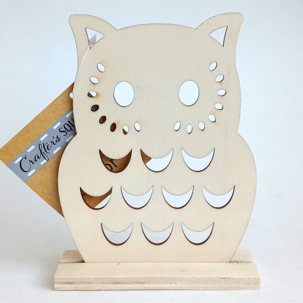 Wooden Owl Decor for Arts and Crafts and Painting!